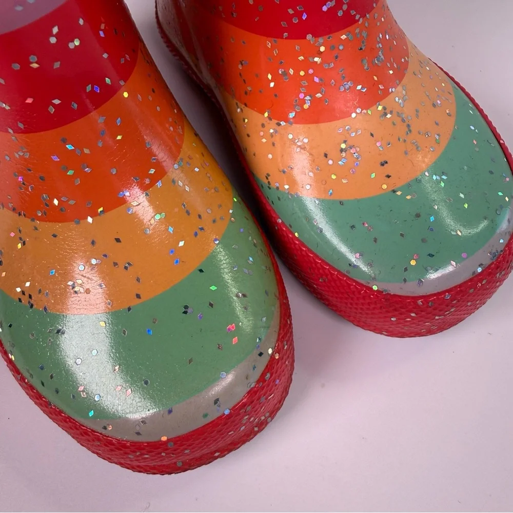 Hunter Kids Rainbow Glitter Rain Boots - Picture 10 of 13